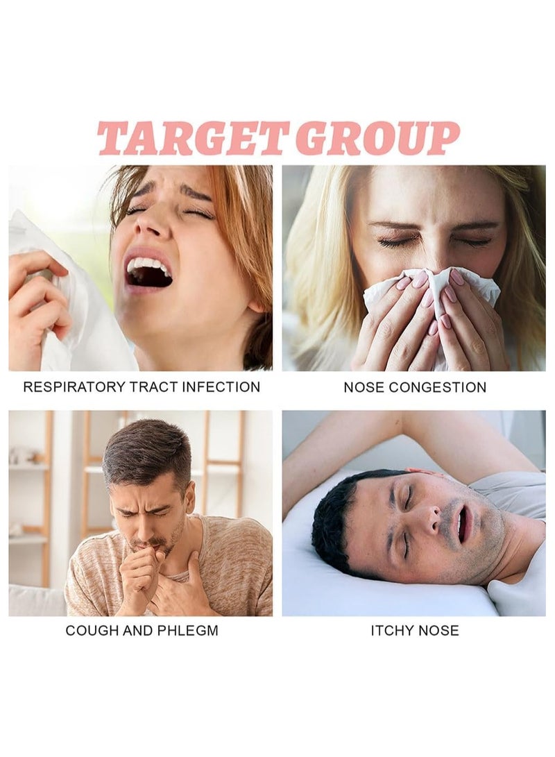 SYOSI 30 Count Breathing Nasal, Strip Starter Kit, Boost Oxygen, Reduce Snoring, Improve Sleep Quality, Sweat Resistant, Skin Safe Nasal Strips, Extra Strength Snoring Solution (White Round) - Image 5