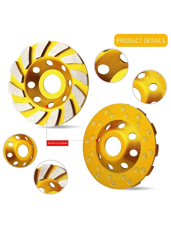 HRLORKC 4.7 Inch Concrete Turbo Diamond Grinding Cup Wheel 12 Segs Heavy Duty Angle Grinder Wheels for Angle Grinder - Image 3