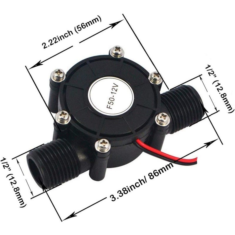 Micro Water Turbine Generator Hydroelectric Power G1/2" Male Thread 12V Micro Hydro Generator Changeing Tool - Image 2