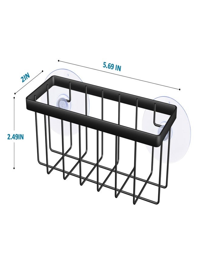 kickic Sponge Holder for Kitchen Sink,Kitchen Sponge Holder,Sink Caddy for Sponges,Soap(Black) - Image 2