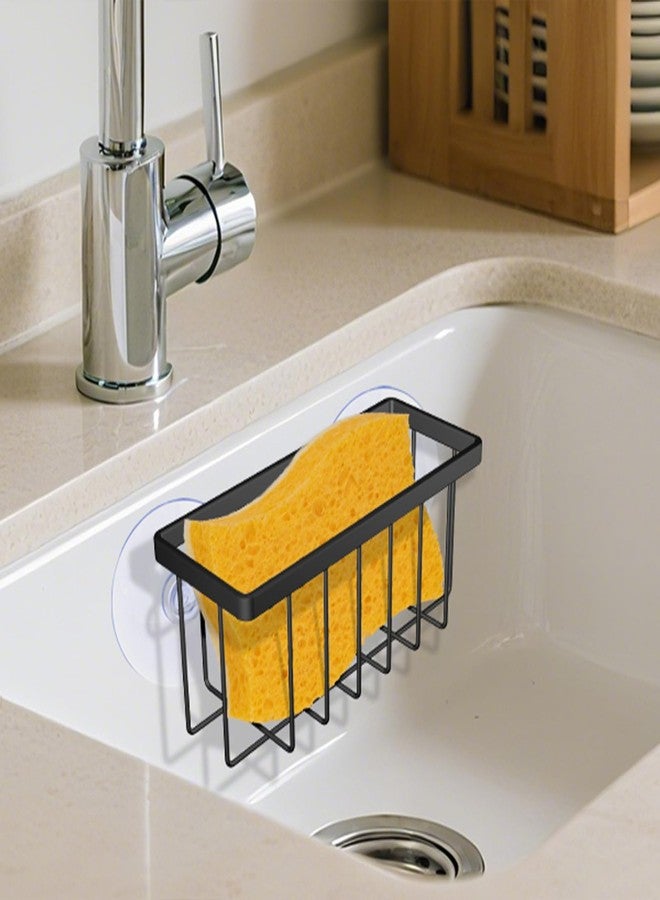 kickic Sponge Holder for Kitchen Sink,Kitchen Sponge Holder,Sink Caddy for Sponges,Soap(Black) - Image 4