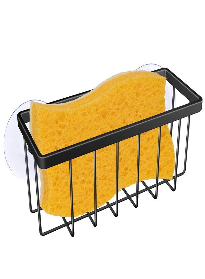 kickic Sponge Holder for Kitchen Sink,Kitchen Sponge Holder,Sink Caddy for Sponges,Soap(Black) - Image 1