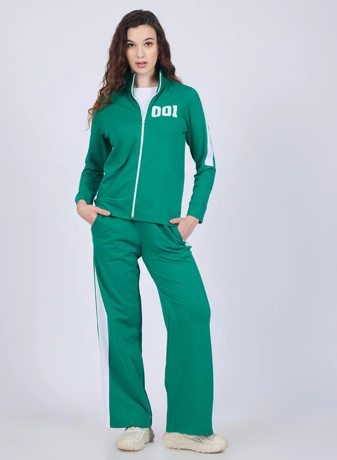 أوجيدر طقم منسق من جوغر وجاكيت مزين بشريط جانبي