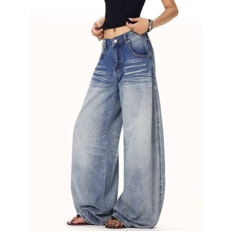 Unisex Classic Denim Jeans Loose Fit Daily Outdoor Wear - Image 3