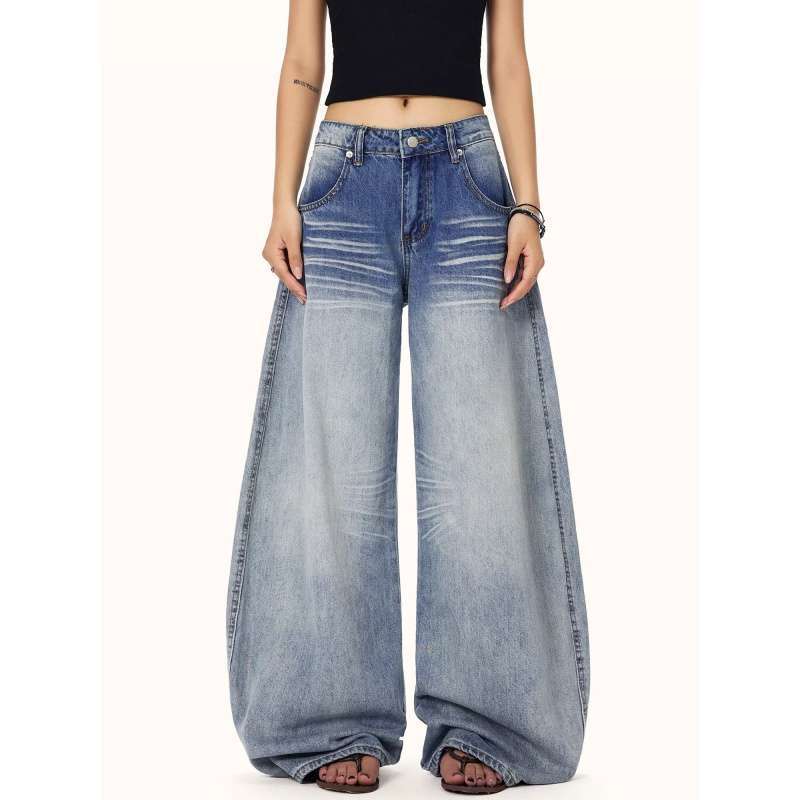 Unisex Classic Denim Jeans Loose Fit Daily Outdoor Wear - Image 4