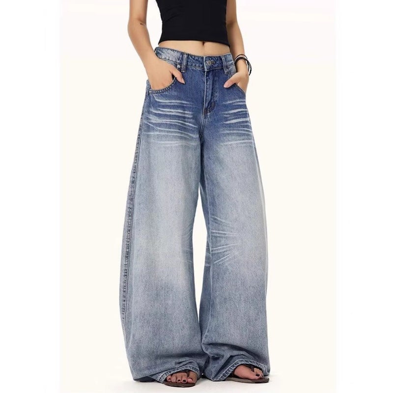 Unisex Classic Denim Jeans Loose Fit Daily Outdoor Wear - Image 1