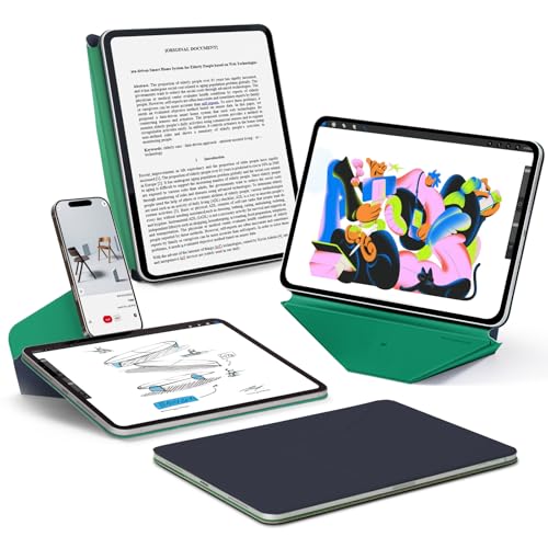 MOFT Dynamic Folio Case for iPad Pro 11- inch (M5 2025 / M4 2024), Slim Magnetic Stand Case with 20+ Viewing Angles, Auto Wake/Sleep, Ultra Thin,Navy Blue x Oz Green - Image 1