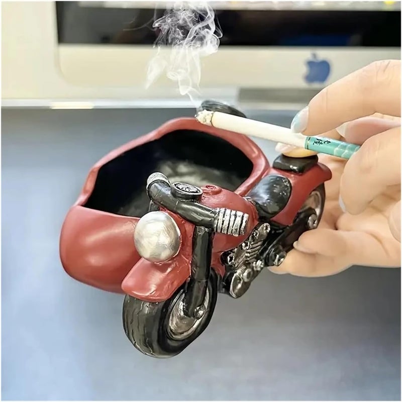 Vintage Small Motorcycle Ashtray, Creative Living Room Office Desktop Decoration, Non-Fly Ash, Car Enthusiast Gift - Image 3