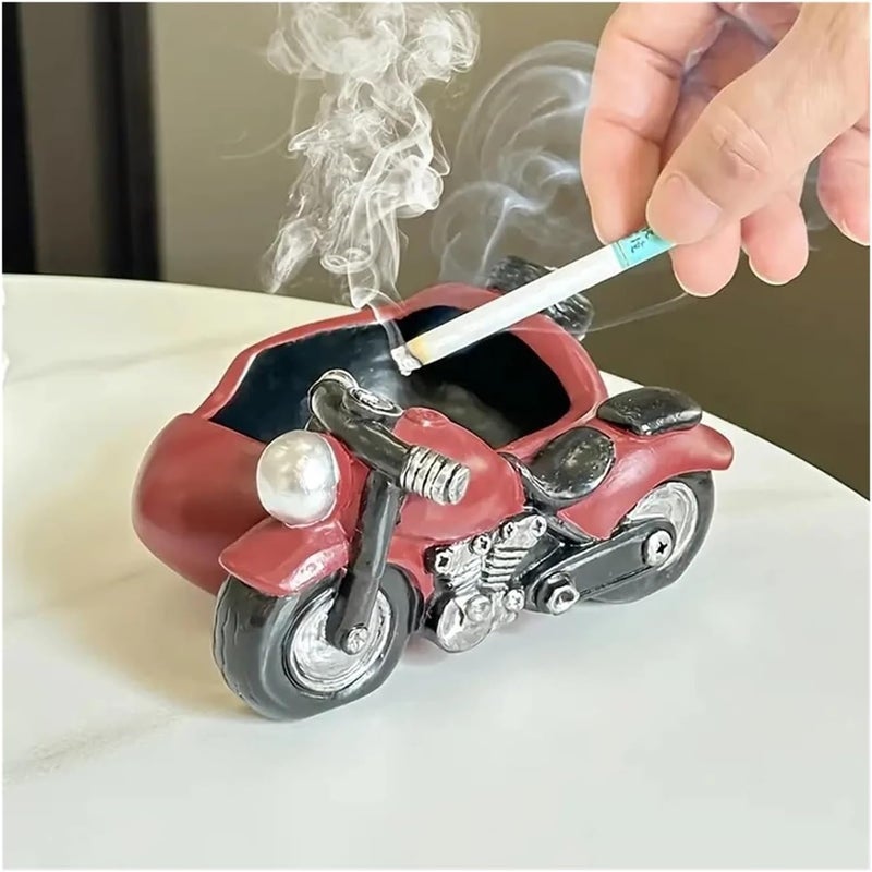 Vintage Small Motorcycle Ashtray, Creative Living Room Office Desktop Decoration, Non-Fly Ash, Car Enthusiast Gift - Image 4