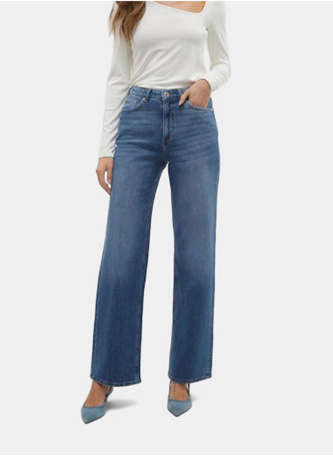 VERO MODA VERO MODA Womens Tessa Wide Denim Jeans Ra380  - Image 2