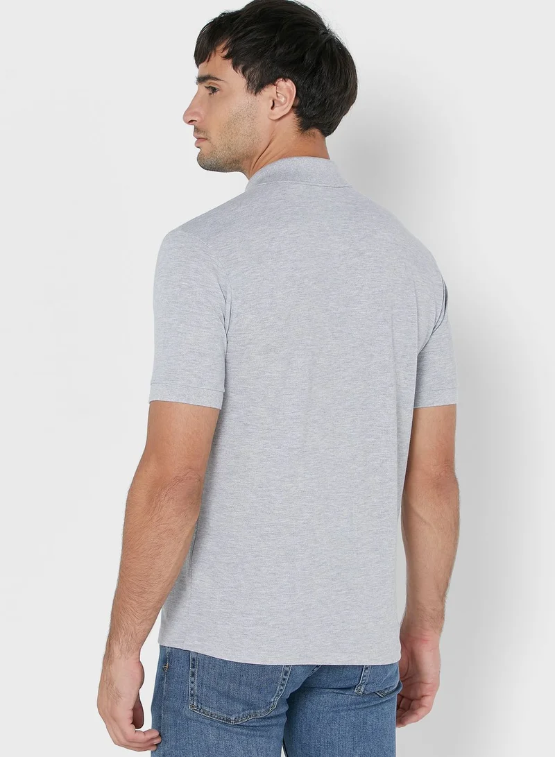LACOSTE Classic Fit  Marl Polo Shirt