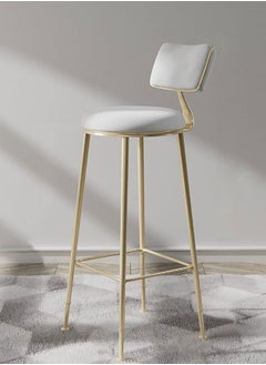 GoldenLike Bar Stool with Back Counter Stools Bar Chairs with Sturdy Steel Frame for Dining Room/Kitchen/Party  - Image 1