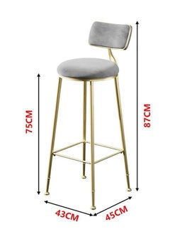 GoldenLike Bar Stool with Back Counter Stools Bar Chairs with Sturdy Steel Frame for Dining Room/Kitchen/Party  - Image 3
