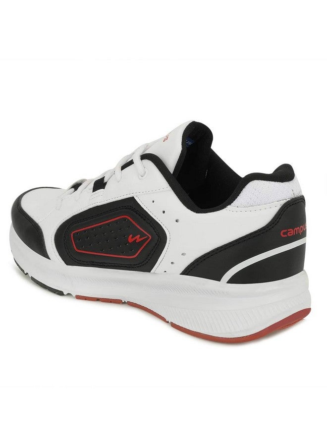 كامبس حذاء رياضي Campus Trophy للرجال باللونين الأسود والأبيض والأحمر - مقاس 10 المملكة المتحدة/الهند 5G-722 - Image 4