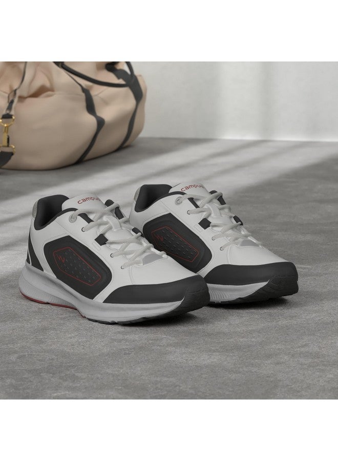 كامبس حذاء رياضي Campus Trophy للرجال باللونين الأسود والأبيض والأحمر - مقاس 10 المملكة المتحدة/الهند 5G-722 - Image 2