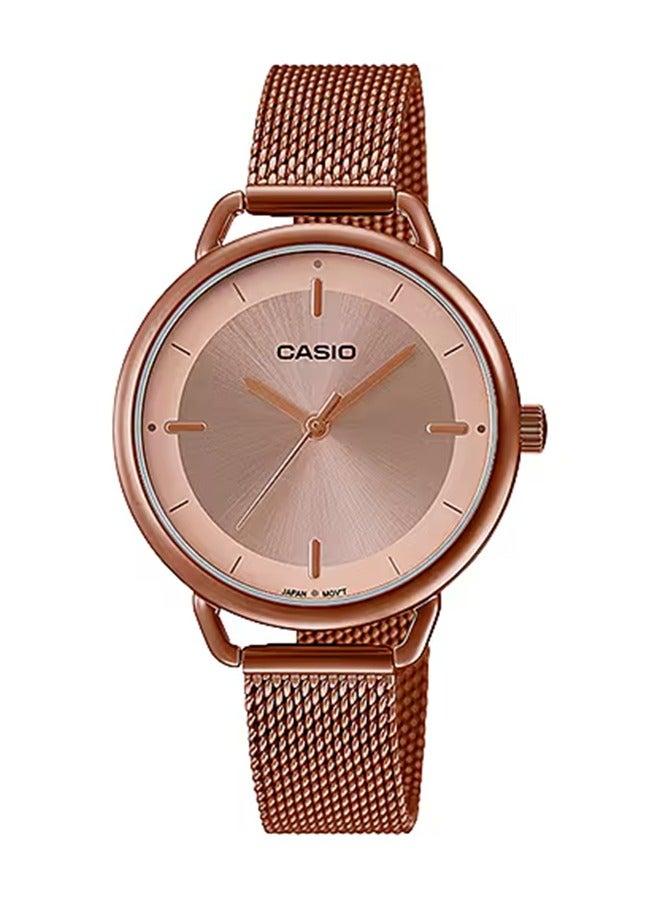 CASIO Unisex Analog Round Shape Stainless Steel Wrist Watch - LTP-E413MR-9ADF - 37.2 Mm - Image 1