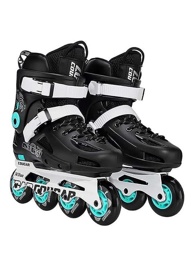 Cougar COUGAR Roller Skate Shoe Cougar Model 307 For Adult Adjustable Roller Skates with 4 Illuminating Pu Wheels, Outdoors and Indoors Roller Blades for Boys Girls Beginners  Size : 38  - Image 1