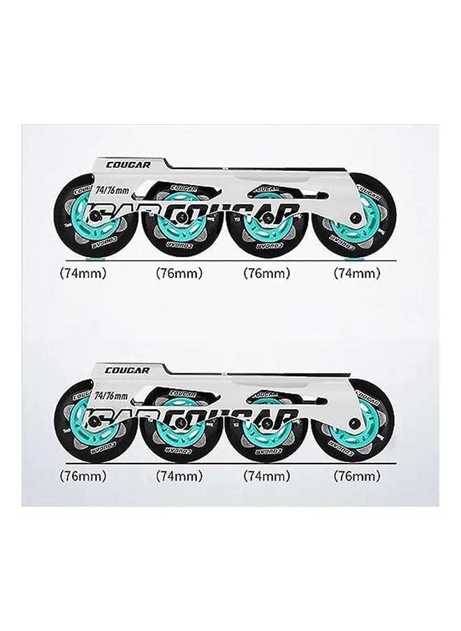 Cougar COUGAR Roller Skate Shoe Cougar Model 307 For Adult Adjustable Roller Skates with 4 Illuminating Pu Wheels, Outdoors and Indoors Roller Blades for Boys Girls Beginners  Size : 38  - Image 3