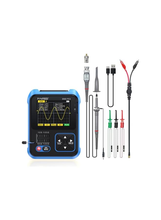 promass TC2 2-in-1 Portable ESR Oscilloscope Tester 2.4" TFT Screen Mini Digital Oscilloscope 1500mA 200KHz Bandwidth and 2.5MS/S Sampling Rate - Image 2