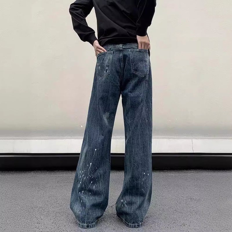 Unisex Classic Denim Jeans Loose Fit Daily Outdoor Wear - Image 3