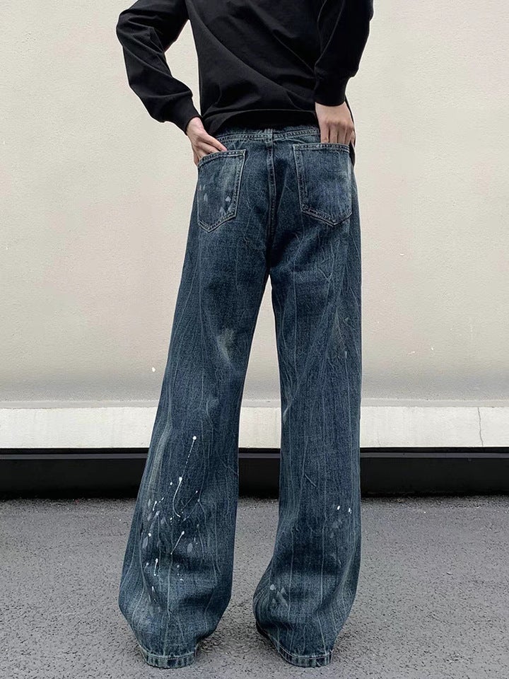 Unisex Classic Denim Jeans Loose Fit Daily Outdoor Wear - Image 1