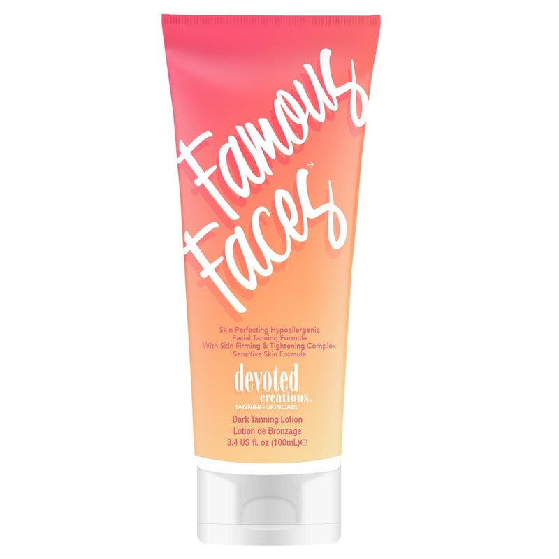 Devoted Creations Famous Faces Skin Perfecting Hypoallergenic Facial Tanning Lotion, 3.4 Fl. Oz. - Image 1