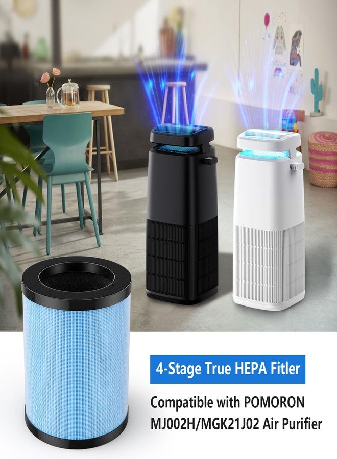 CFKREYA OFFICIAL MJ002H Replacement Filter for POMORON MJ002H/MGK21J02 Air Puri-fier, Compared to Part #MJ002H-RF, 2 Pack with Extra 10-Pieces Aroma pad - Image 3