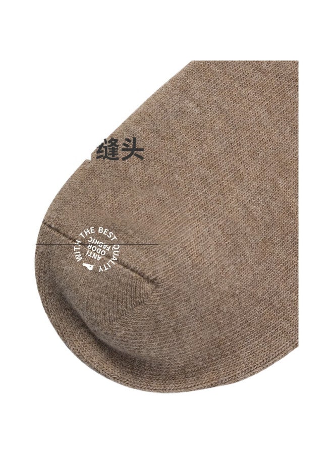 LEEME.ME Li Mi [Antibacterial] Men'S Socks, Spring And Summer Breathable Short Socks, Anti-Slip Heel Boat Socks, Men'S Socks, 5 Pairs - Image 3