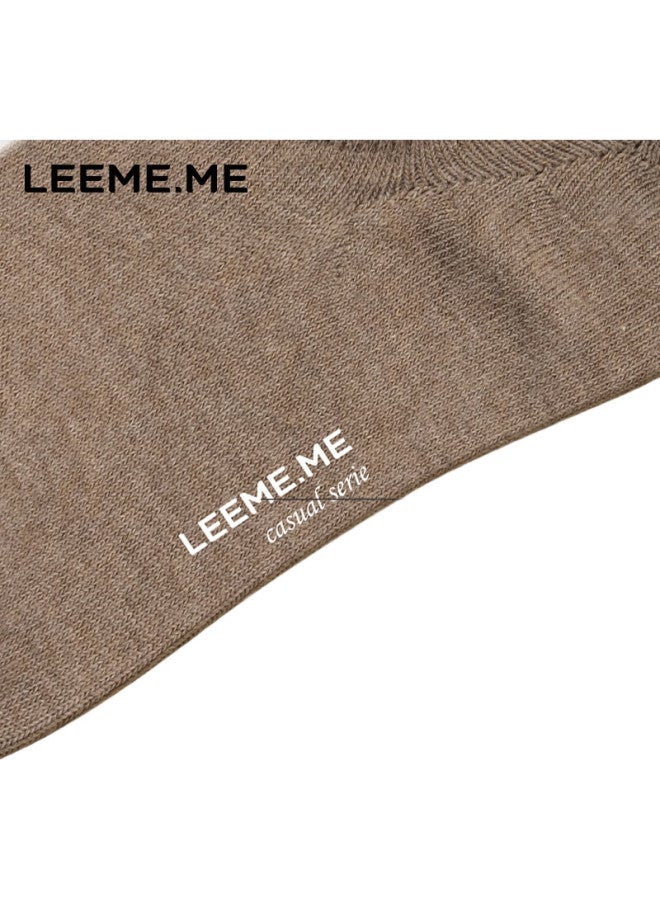 LEEME.ME Li Mi [Antibacterial] Men'S Socks, Spring And Summer Breathable Short Socks, Anti-Slip Heel Boat Socks, Men'S Socks, 5 Pairs - Image 2