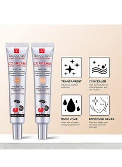 ibcccndc CC Cream with Centella Asiatica for Colour Correction, Full Coverage Foundation with SPF 25, Even Skin Tone Makeup & Skin Care, Long-Lasting Moisturising Concealer, Dark 45 ml  - Image 3