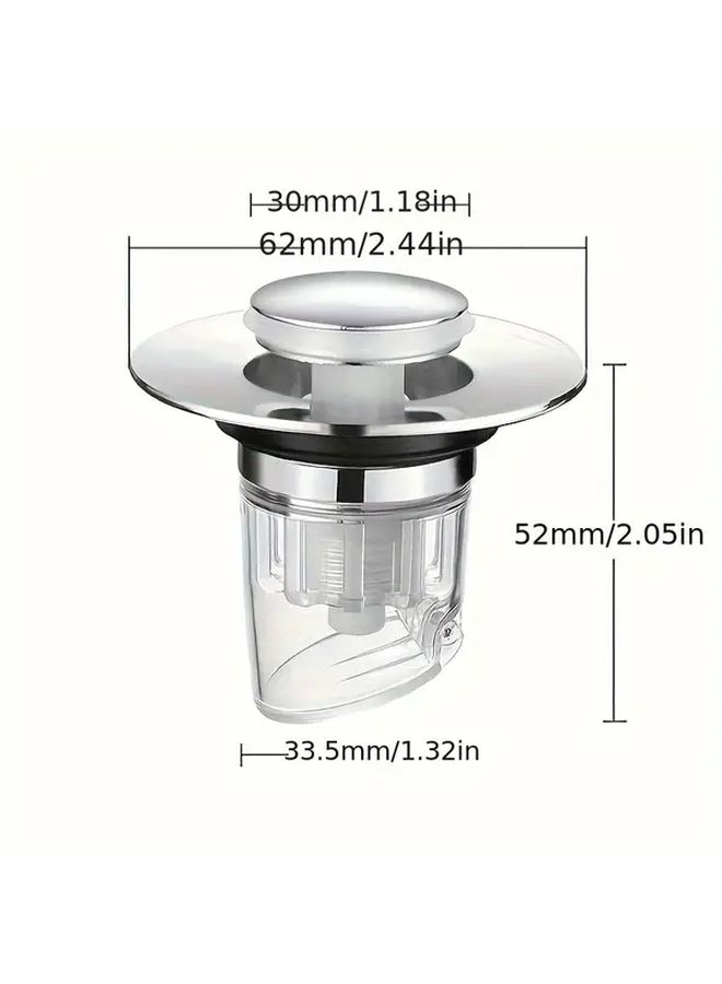 Stainless Steel Sink Strainer Anti Clog Odor Resistant Universal Filter Cap For Bathroom and Kitchen Sink Drain Protection Durable Aesthetic Drain Cover Style 1 - Image 3