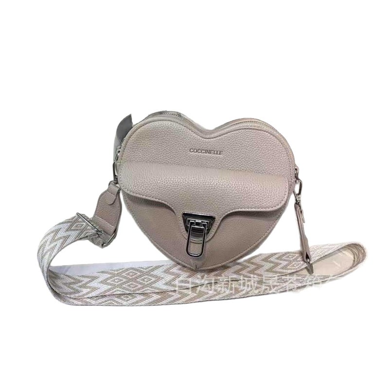 Women's Heart-Shaped PU Leather Shoulder Bag Crossbody - Image 5