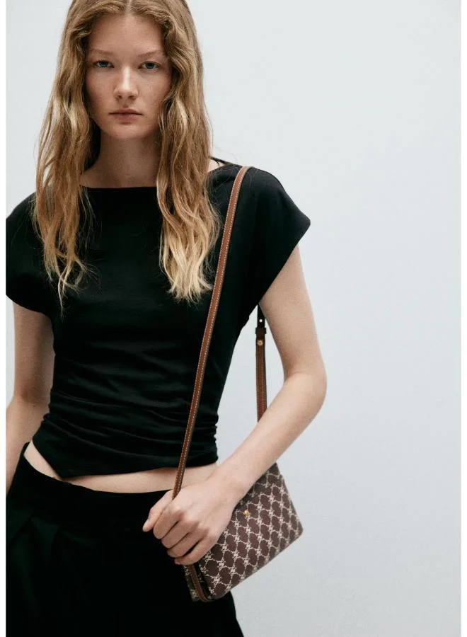 Mango  Shoulder Bag With Printed Logo for Women | Best Price UAE