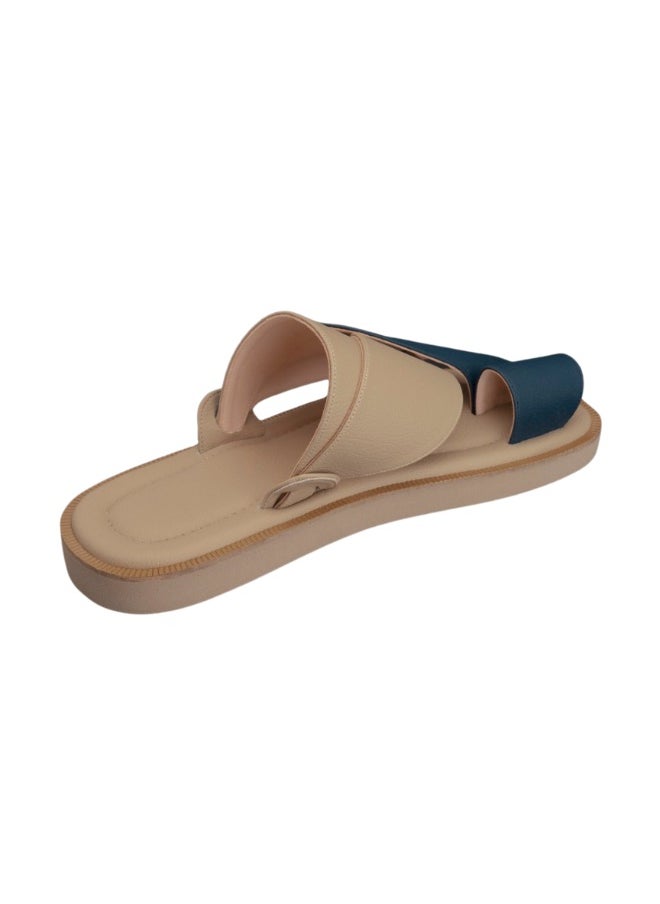 NAD Matte blue and beige arabic sandals  - Image 3