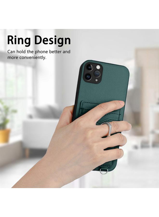S-TOP Case For iPhone 11 Pro R20 Crossbody Rope Ring Card Holder Phone Case - Image 2