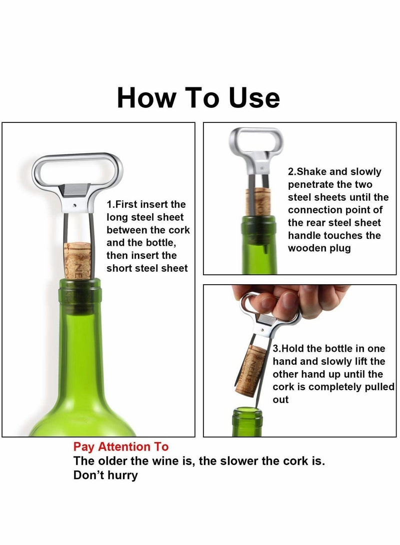 NIBEMINENT Wine Opener, Cork Puller Bottle Beer Opener Vintage Remover That Won’t Crumble for Bottles Champagne - Image 4