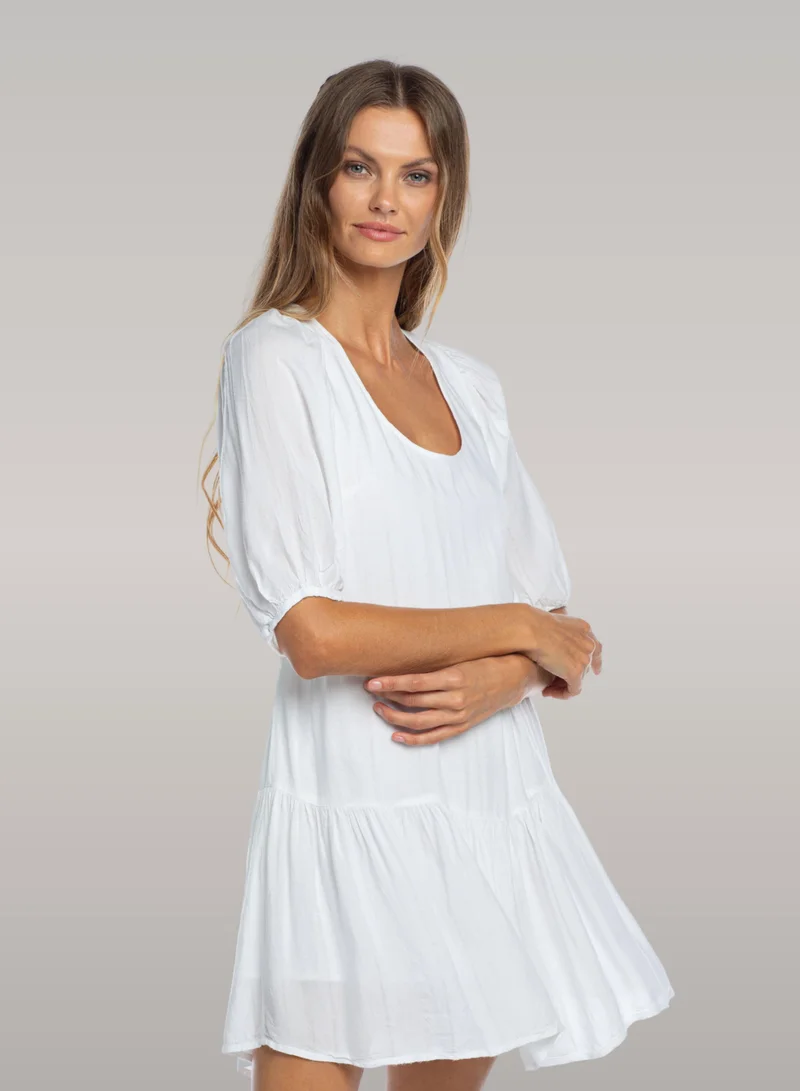 Just Nature  Beth Open Back Tiered Mini Dress for Women | Best Price UAE