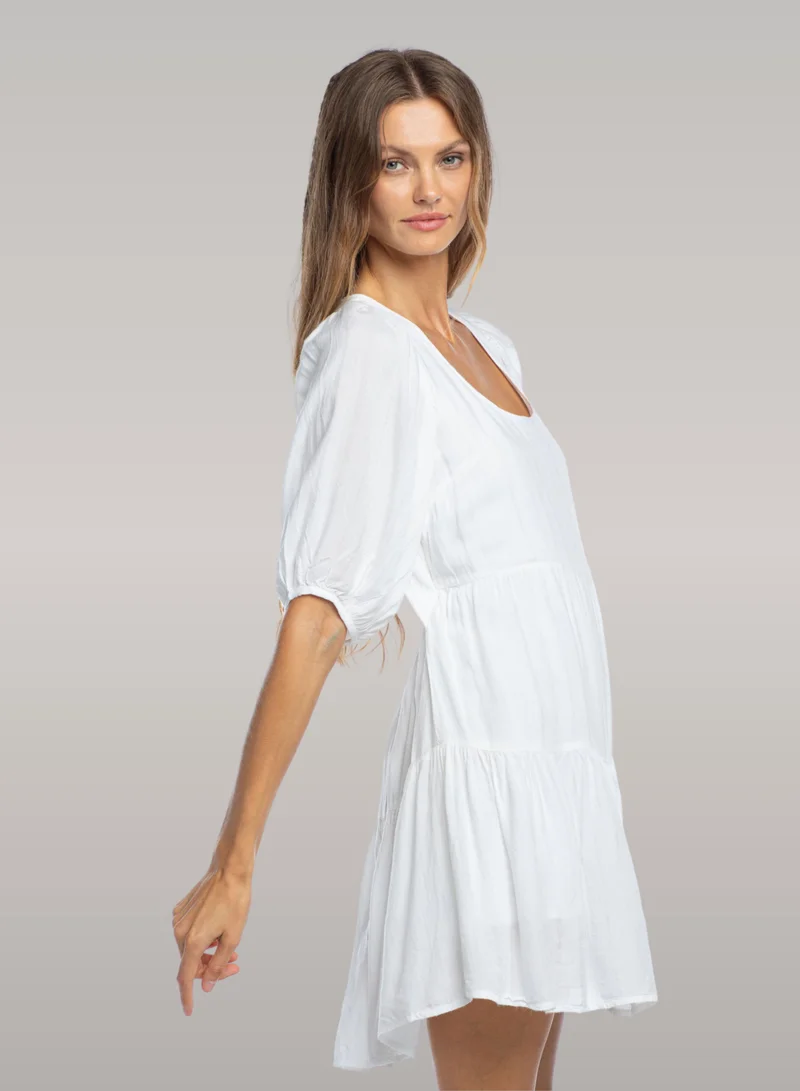 Just Nature  Beth Open Back Tiered Mini Dress for Women | Best Price UAE