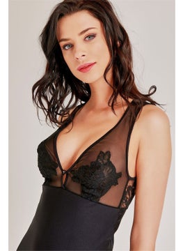 Magic Form 83494 Women's Black Lilac Lace Nightgown  - Image 3