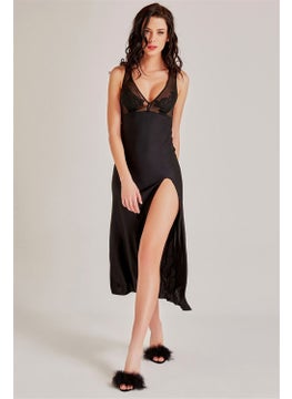 Magic Form 83494 Women's Black Lilac Lace Nightgown  - Image 5