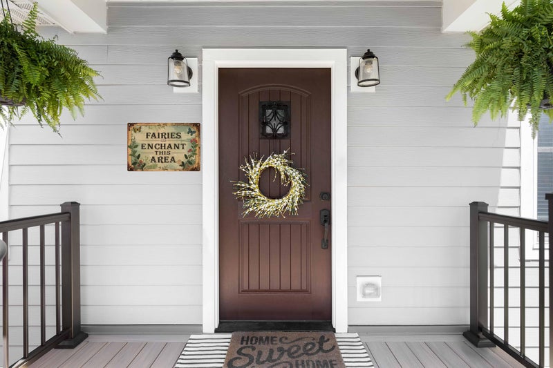 QIXFGUL Vintage Metal Tin Sign 8x12 in Enchanted Fairy Magic Whimsical Wall Art for Garden or Patio Decor Adds a Touch of Fantasy & Charm - Image 5