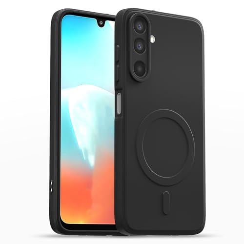 Pikkme Back Cover for Samsung Galaxy M17 5G / A17 5G / F17 5G Soft Matte Silicone Mag-Safe Design (Mag-Safe Not Support) Camera Protection | Slim Fit Bumper Cover (Black) - Image 1