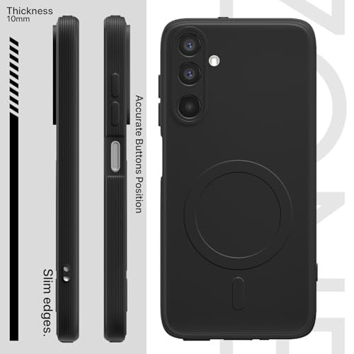 Pikkme Back Cover for Samsung Galaxy M17 5G / A17 5G / F17 5G Soft Matte Silicone Mag-Safe Design (Mag-Safe Not Support) Camera Protection | Slim Fit Bumper Cover (Black) - Image 3