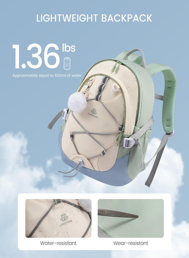 Lovevook حقيبة ظهر LOVEVOOK للمدرسة للفتيات المراهقات، حقيبة طالب مقاومة للماء، حقيبة كتب لطيفة للأطفال مع حزام صدر، حقائب العودة إلى المدرسة تناسب لابتوب بحجم 15.6 بوصة، حقيبة سفر جامعية حقيبة يومية عادية - Image 3