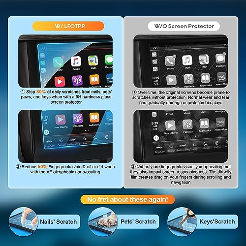 LFOTPP Glass Screen Protector for 2013-2024 Ram 1500 2500 3500 8.4 Inch Grand Cherokee(14-19),Chrysler Pacifica(16-20),Chrysler 300(11-23),200(11-17) - Image 3
