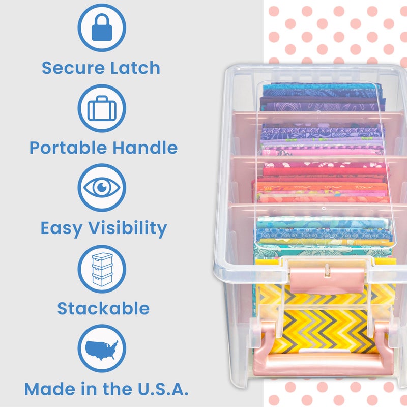 ArtBin Semi Satchel Portable Craft Organizer with 3 Dividers - Clear Plastic Storage Case for Art & Craft Supplies - Image 4