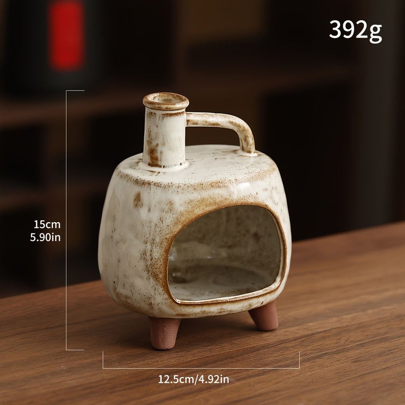 Ceramic Incense Burner Chimney Double Ear for Wood Aroma Diffuser and Lamp - Image 4