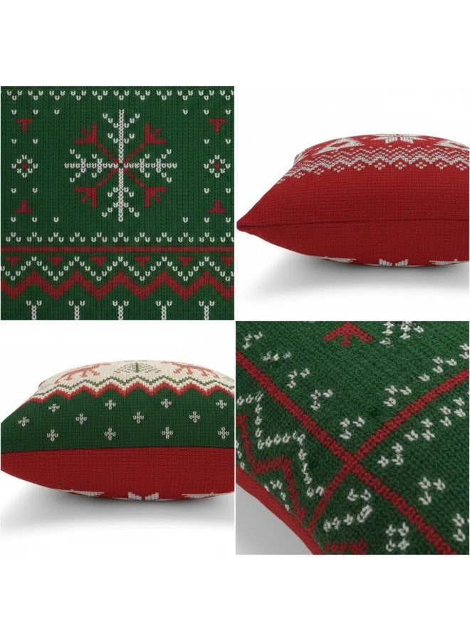 Y&D 4Pcs christmas pillow case cover cushion for home decor 45*45cm - Image 2