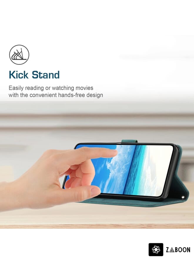 Zaboon Protective Case For Samsung Galaxy A72 5G / 4G Stitching Skin Feel Magnetic Buckle Horizontal Flip PU Leather Case with Holder & Card Slots & Wallet - Image 3