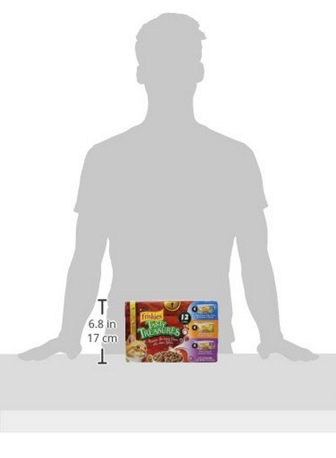 Friskies Purina Friskies Wet Cat Food Variety Pack, Tasty Treasures Prime Filets (With Ocean Fish and Tuna, With Chicken and With Turkey) - (Pack of 12) 5.5 oz. Cans - Image 2